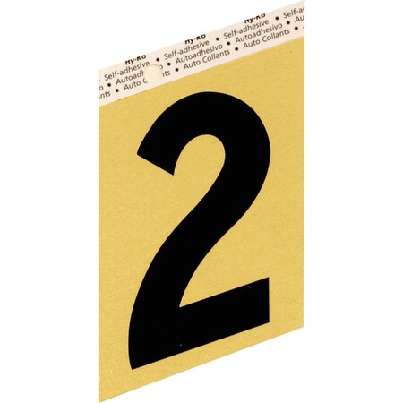 Hy-Ko Aluminum 3-1/2 In. Non-Reflective Adhesive Number Two GG-25/2